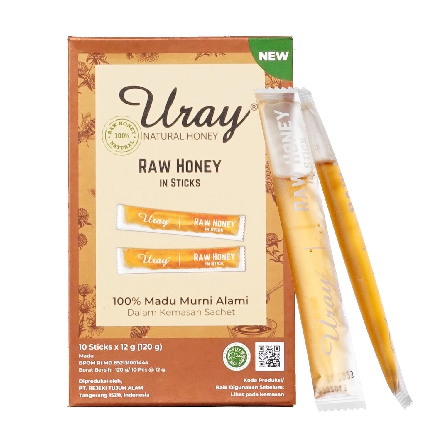 Madu Uray Natural in Sticks 120g (10 Sticks)